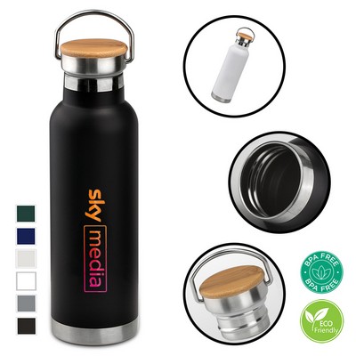 Vacuum Insulation Stainless Steel Water Bottle - 20Oz.