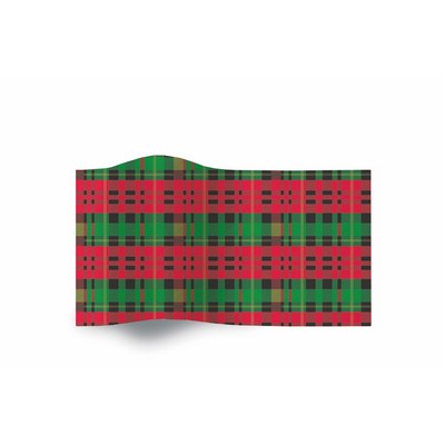 Stock Printed Tissue, 20'' x 30'', Presently Plaid, 200count