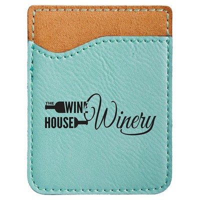 Teal Leatherette Phone Wallet