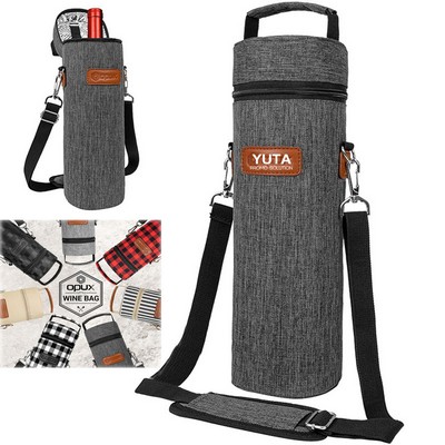 Single Bottle Wine Tote Bag With Shoulder Strap