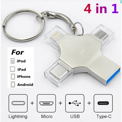 4 in 1 OTG USB Flash Drive 3.0 External Storage -- 512G