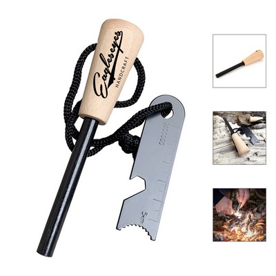 Camping Magnesium Fire Starter with Compass
