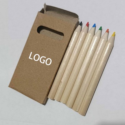 Wood 6 Piece Colored Pencil Set