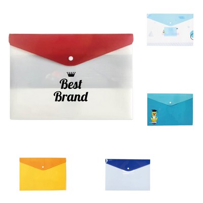 PP Colorful Translucent Snap File Folder