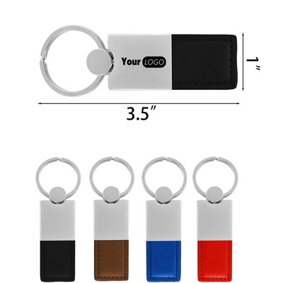PU Leather Rectangular Key Chain