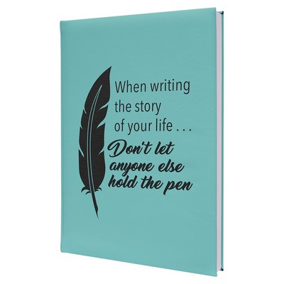 7" x 9.75" Teal Leatherette Journal with Lined Notepad