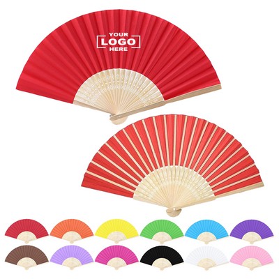 Colorful Bamboo Folding Hand Fan
