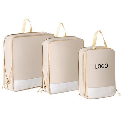 Three-Piece Set Of Compressible Travel Storage Bags