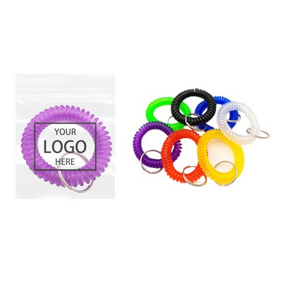 Plastic Spring Keychain Wristband