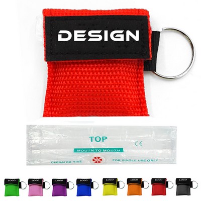 CPR Face Shield Mask with Nylon Pouch MOQ 50 PCS