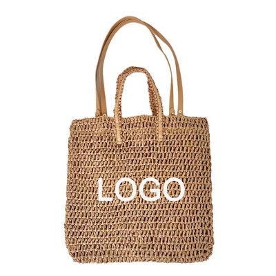 Straw Woven Beach Bag
