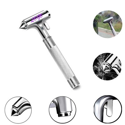 Car Emergency Escape Hammer – Multi-functional 3-in-1 Tungsten Steel Safety Rescue & Firefighting Ha