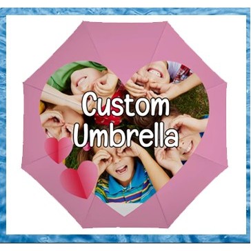 21" Auto-Open Folding Umbrella -Custom Full Color Print