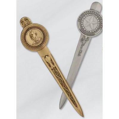 7/8" Brass Emblem Letter Opener