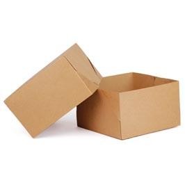 Natural Beige 2 Piece Lock Corner Design Gift Box (9" x 9" x 5")