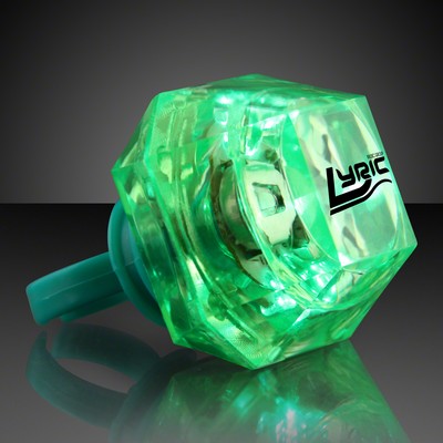 Huge Green Gem Lighted Rings