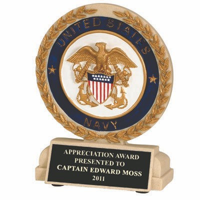U.S. Navy Stone Resin Trophy (5 ½" x 4 ½")