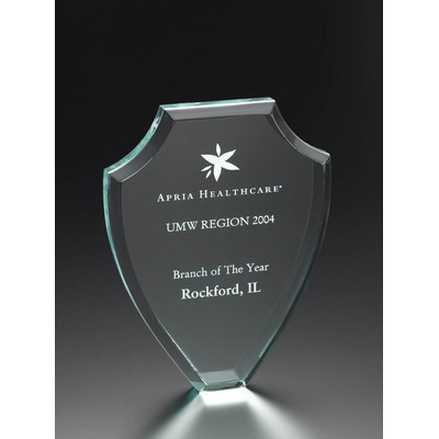 6" Beveled Shield Award-Clear