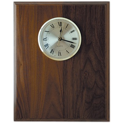 8" x 10" Step Edge Genuine Walnut Clock Plaque