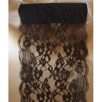 Wide Black Lace Ribbon