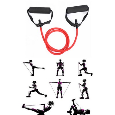 Promotek iBank® Single Resistance Exercise Band with Comfortable Handles (Red)