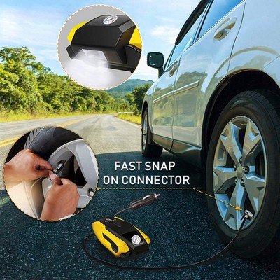 Portable Tire Inflator Pump w/Flashlight