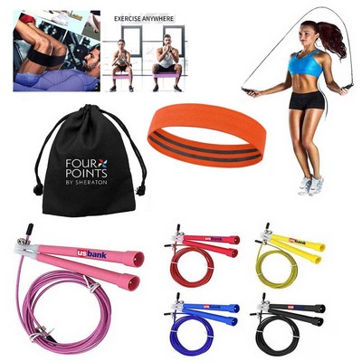 Promotek iBank® Booty Exercise Band + Jump Rope (Orange)
