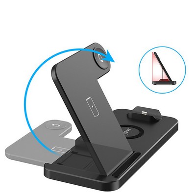 15W Foldable 4 in 1 QI Wireless Charging Station