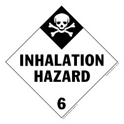Inhalation Hazard Vinyl Placards - 10.75" x 10.75"