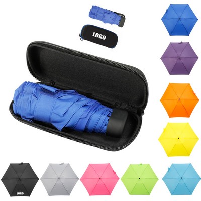 Mini Portable Folded Umbrella with Case
