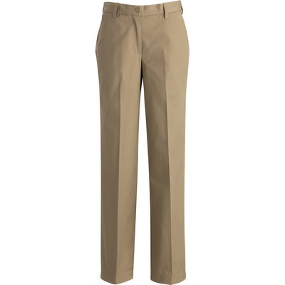 Ladies' EZ Fit Utility Chino Flat Front Pant