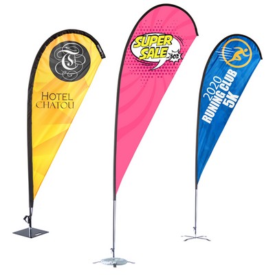 Custom 12' X 4' Large Teardrop Flags