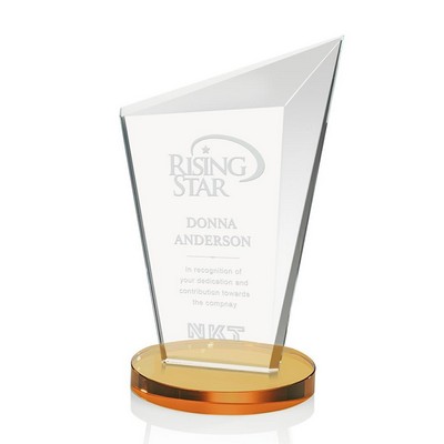 Nemesus Award w/Amber Yellow Base (5 5/8"x9")