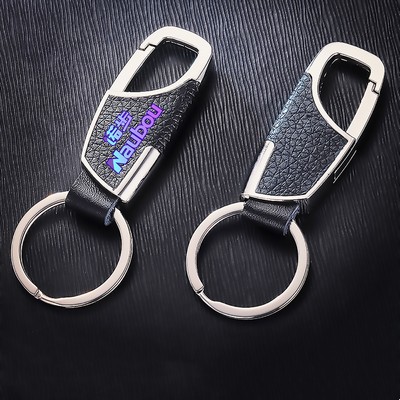 Heavy Duty Mental Car LOGO Keychain Advertising Key Ring Key Chain Ring Holder For Men