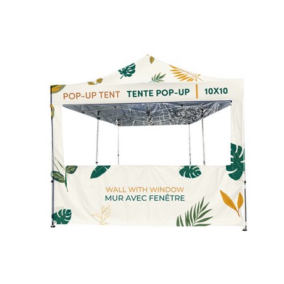 Pop-up Tent Full Wall - With Window - 10 ft 1-sided Printing