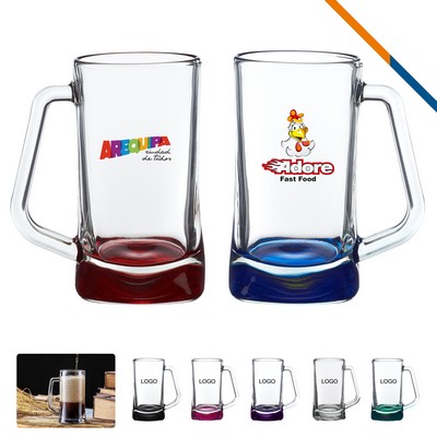 Meocy Glass Beer Mugs - 16 Oz.
