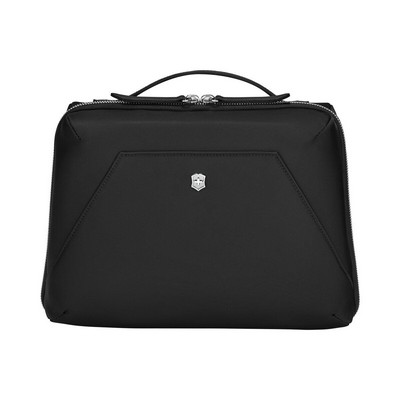 Victoria Signature Black Hanging Toiletry Bag w/Detachable Pouch