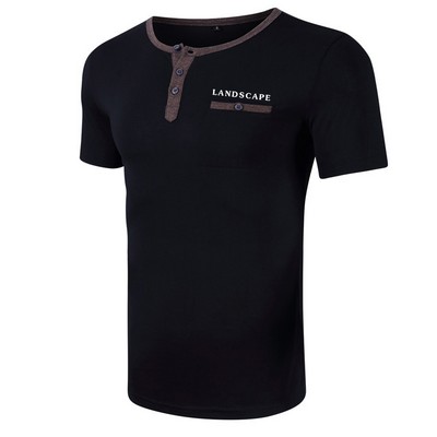 Custom Cotton Mens Short Sleeve T-Shirt