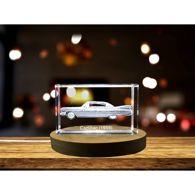 Timeless Luxury: Cadillac (1959) - 3D Engraved Crystal Tribute