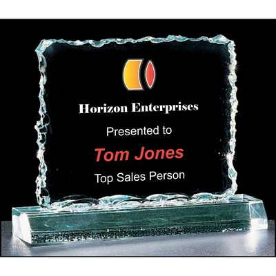 UV Printed Crushed Ice Square Acrylic Award (5.5"x4.25")