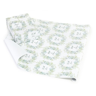 Eucalyptus Frame Personalized Wrapping Paper Roll