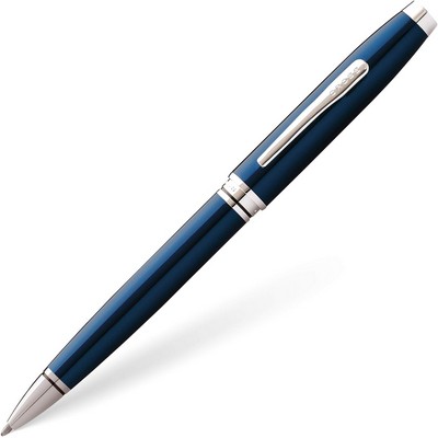 Cross® Coventry Blue Lacquer with Polished Chrome Ballpoint Pen