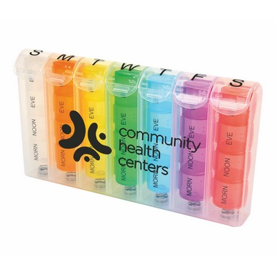 Rainbow Pop-Up Weekly Pill Box