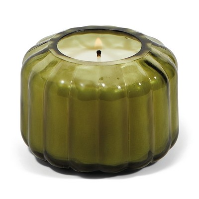 Ripple 4.5 Oz Transparent Green Ribbed Glass - Secret Garden