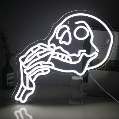 16 Inches Skull Neon Sign Custom Shaped LED Night Club Sign LED Glow Sign