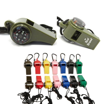 Multifunctional Outdoor Emergency Whistle with Compass