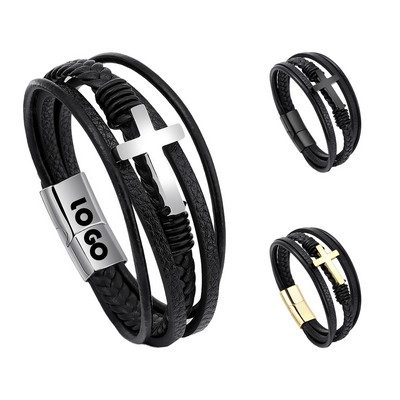 Stainless Steel Bracelet Cross Woven Bracelet
