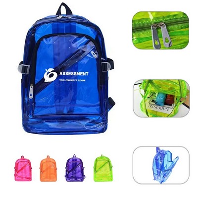 PVC Clear Plastic Daily Backpack