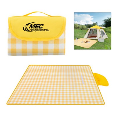 Gingham Roll Up Picnic Blanket