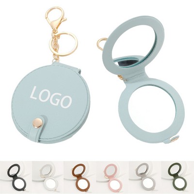 Double-Sided Pu Makeup Mirror